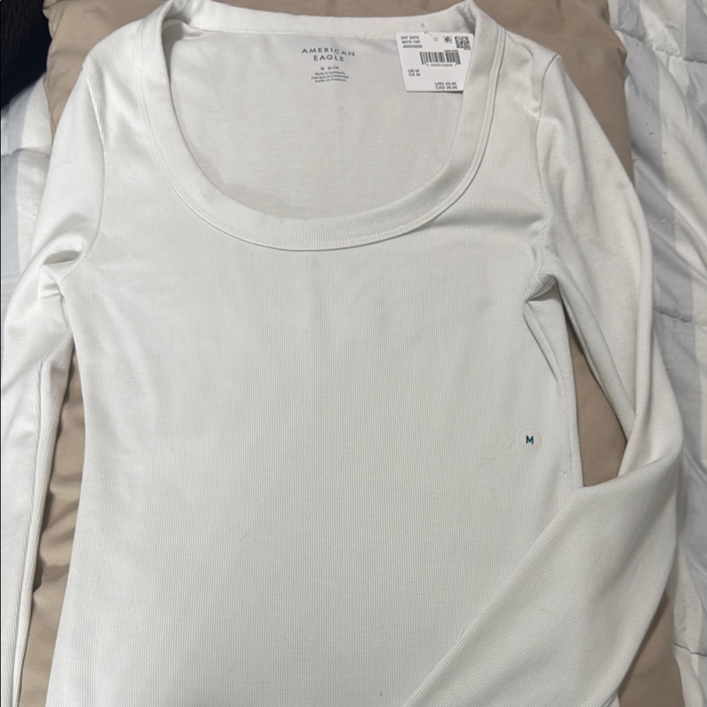 American Eagle Outfitters Women's Long sleeve White Bodysuit